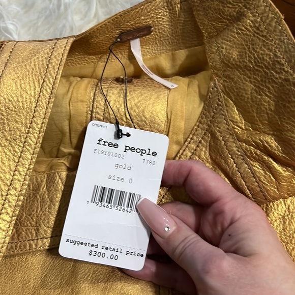 NEW Free People Goldie leather mini dress size 0 - Picture 5 of 8